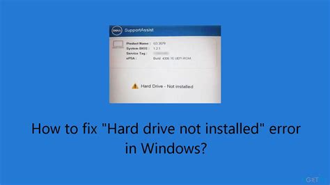 hard disk test failed disk not installed|hard drive not installed error.